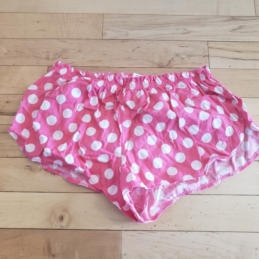 NWOT VS PINK Sleep Shorts Pink Polkadots